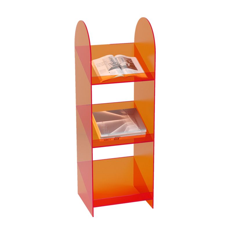Modern Open Back Standard Bookshelf Acrylic Bookcase with Shelves
