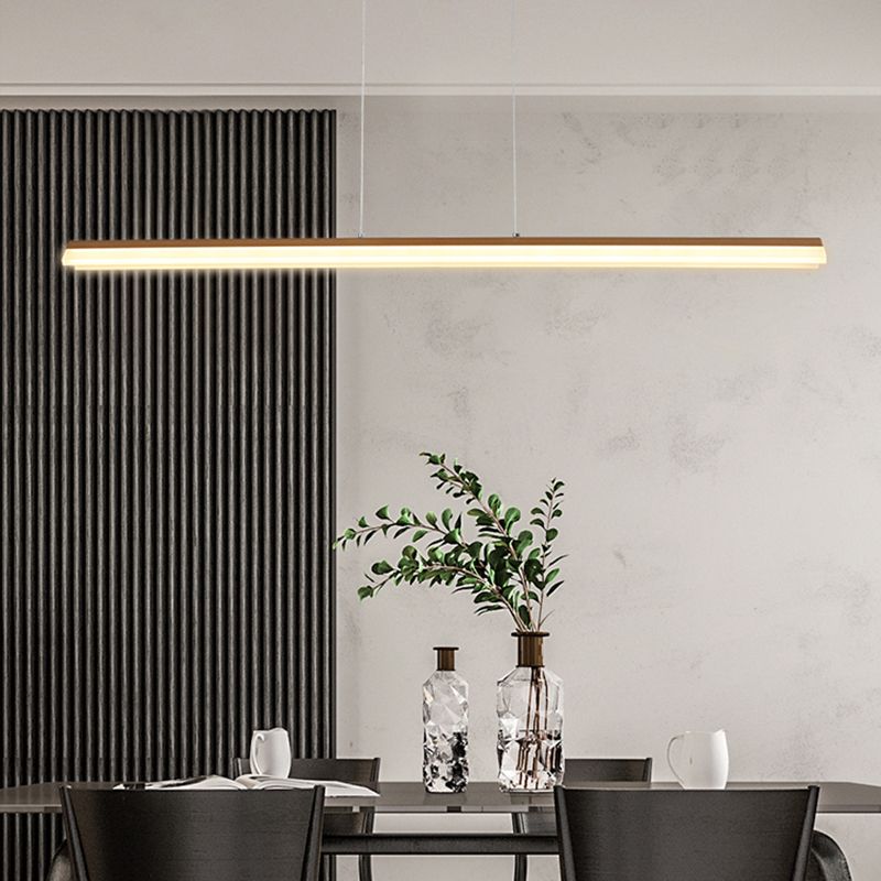Lampadario a ciondolo lineare metallico Luce isola contemporanea per sala da pranzo