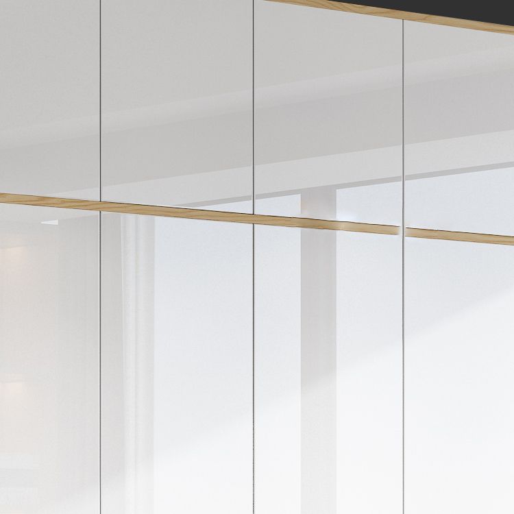 Contemporary Storage Cabinet Engineered Wood Wardrobe Armoire