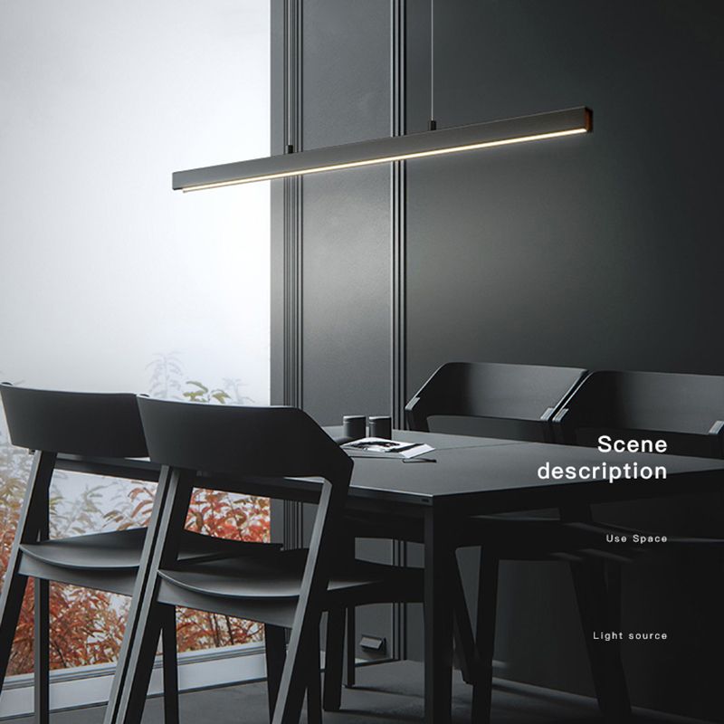 Modern Simple Style Island Lamp LED Aluminum Dining Room Pendant Light