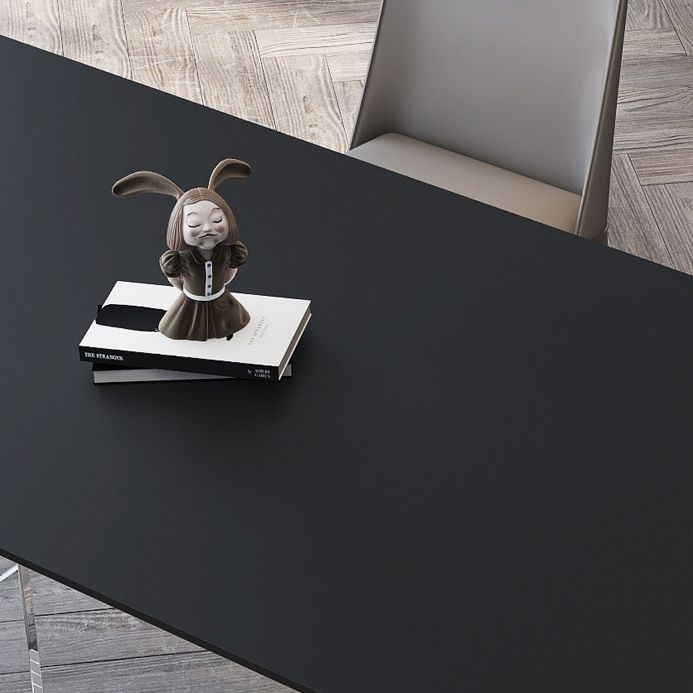 Rectangular Stone White-gray Dining Table Modern Furniture with Acrylic Double Pedestal