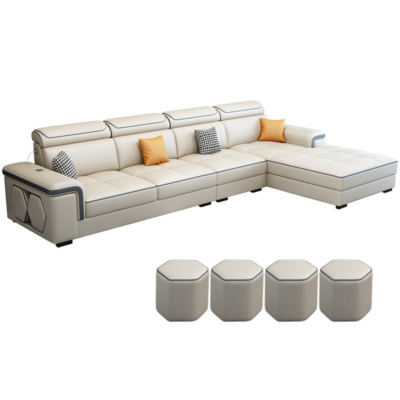 Contemporary L-shape Sectional Right Hand Facing Sofa and Chaise for Living Room