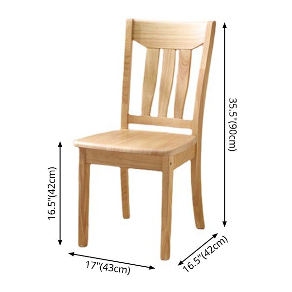 Silla lateral de madera maciza de estilo tradicional, silla de comedor con acabado mate para uso doméstico