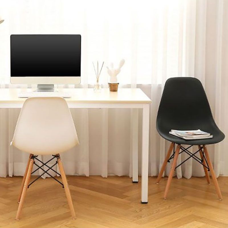 Sedie da cucina in stile contemporaneo sedie laterali senza braccio con gambe in legno