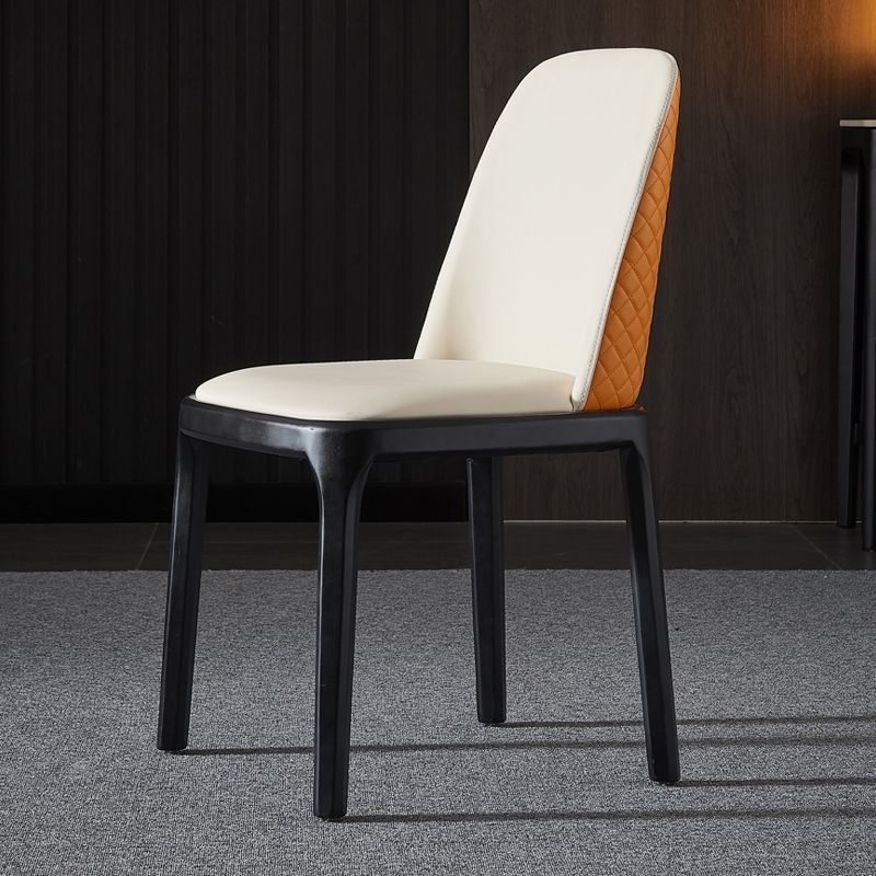 Eigentijdse stijl zijstoelen armloze Parsons stoelen met houten benen