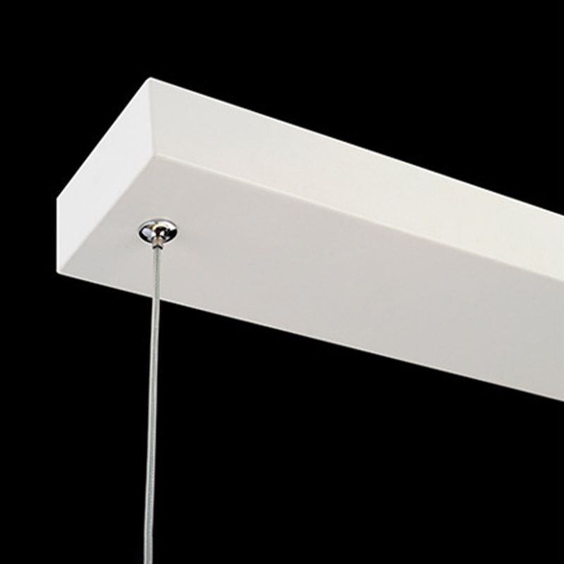 Acrylic White LED Island Light in Modern Concise Style Iron Waveform Pendant Light for Dining Room