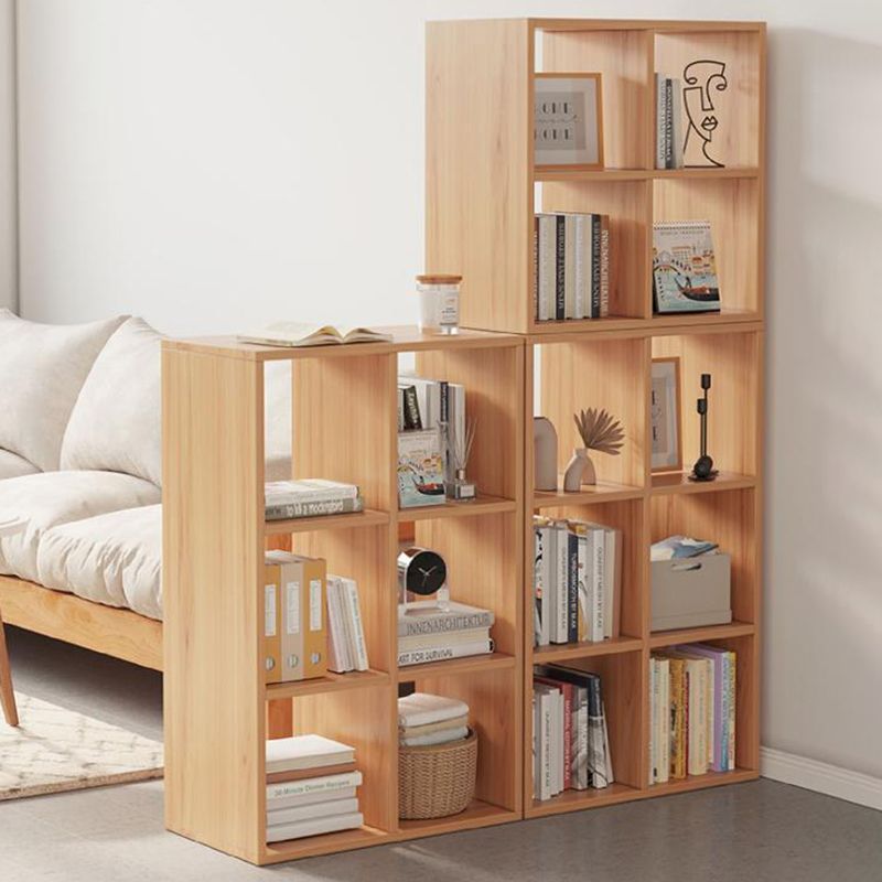 Matter Finish Cube Bookcase Contemporary Wooden Shelf Bookcase