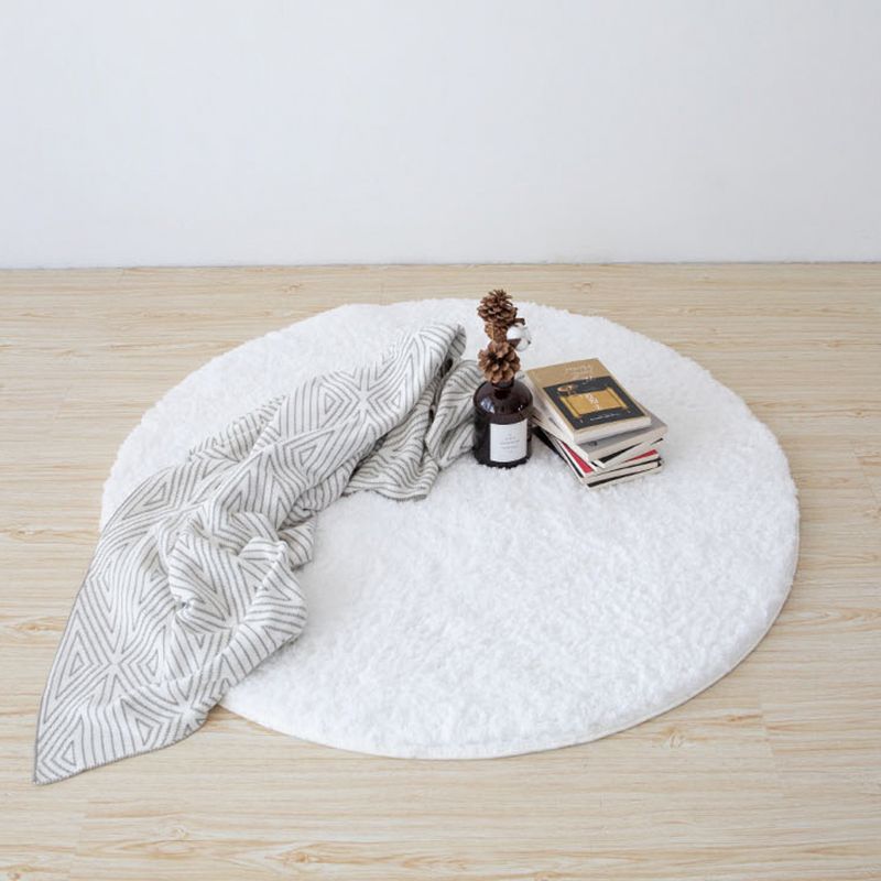 Weißer Wohnzimmer Tee Rug Plüsch fester Farbbereich Teppich Easy Care Area Teppich