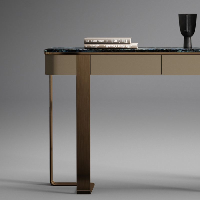 Modern Console Accent Table with Stainless Steel Bracket for Hall