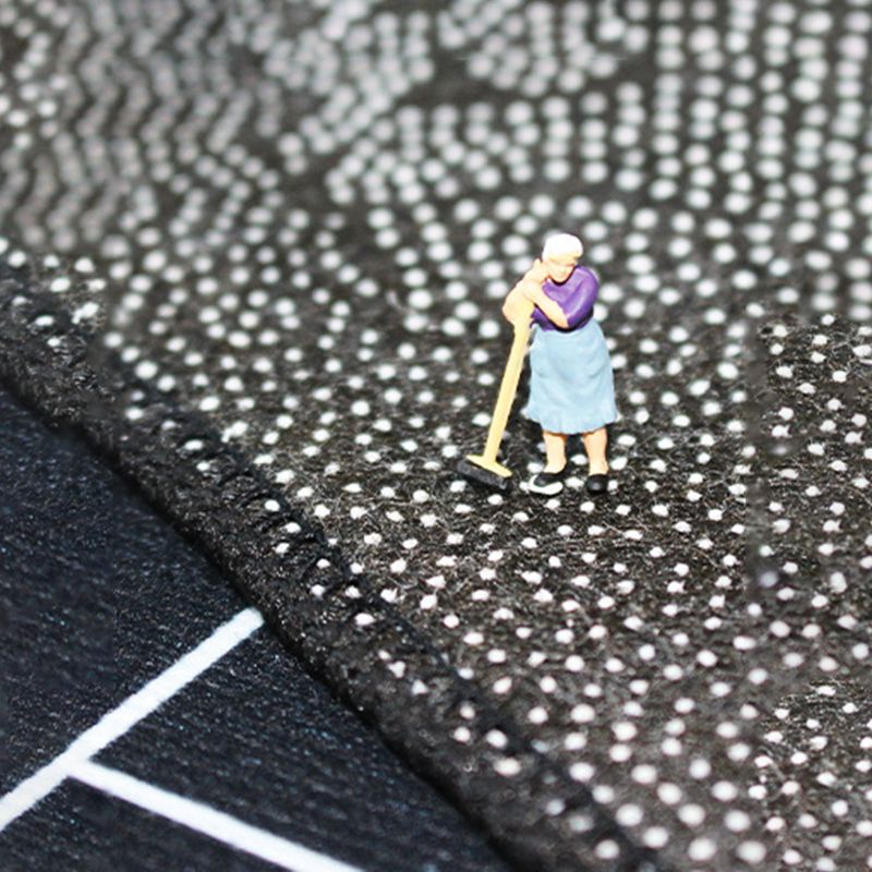 Apricot Striped Rug Polyester Modern Rug Washable Rug for Home Decor