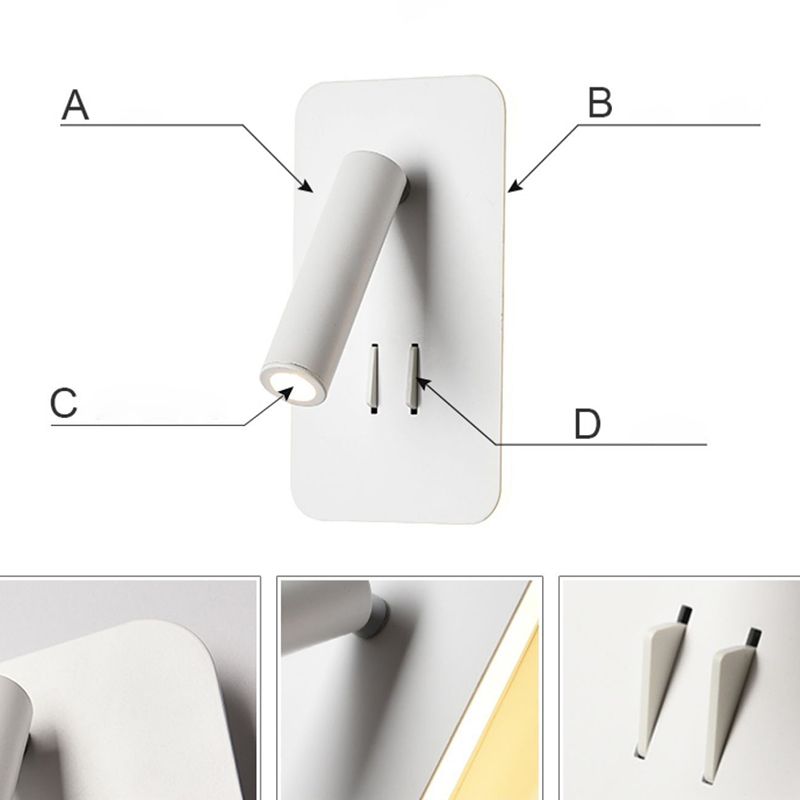 Moderner minimalistischer Stil Lesen Wandleuchte 2 Lichter Lesen Wandlampe für Schlafzimmer