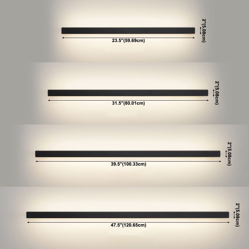 Éclairage de mur en métal linéaire