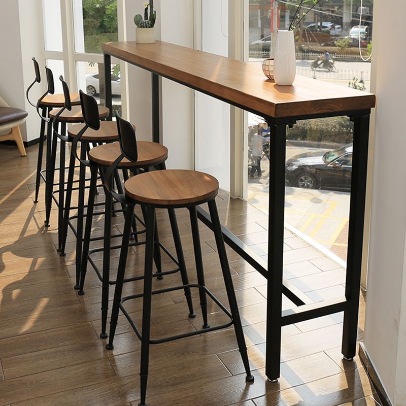 Contemporary Solid Wood Pub Set 1/6 Pieces Rectangle Bar Height Bar Set