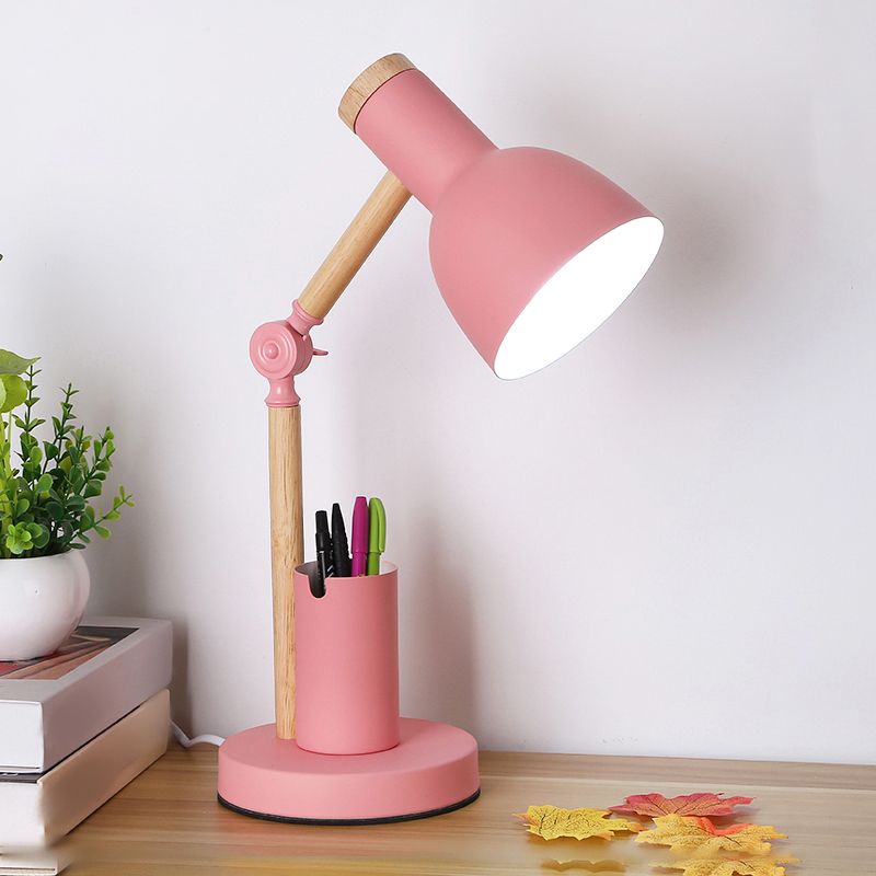Contemporary Style Conical Table Lamp Metal 1-Light Nightstand Lamp