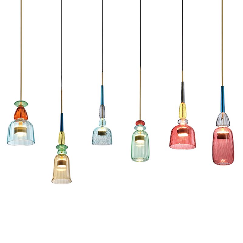 Ultra-Moderne Simplicity Candy Hanging Deckenleuchte Glasfederung Anhänger Licht für das Restaurant