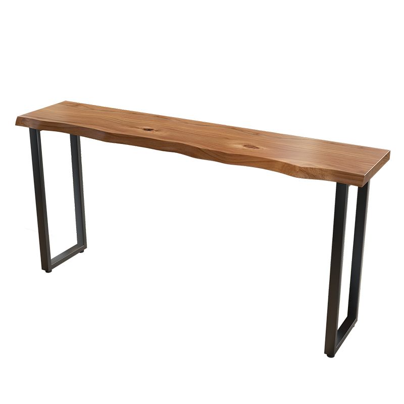 Brown Modern Style Specialty Table Solid Wood and Iron Bar Table for Restaurant