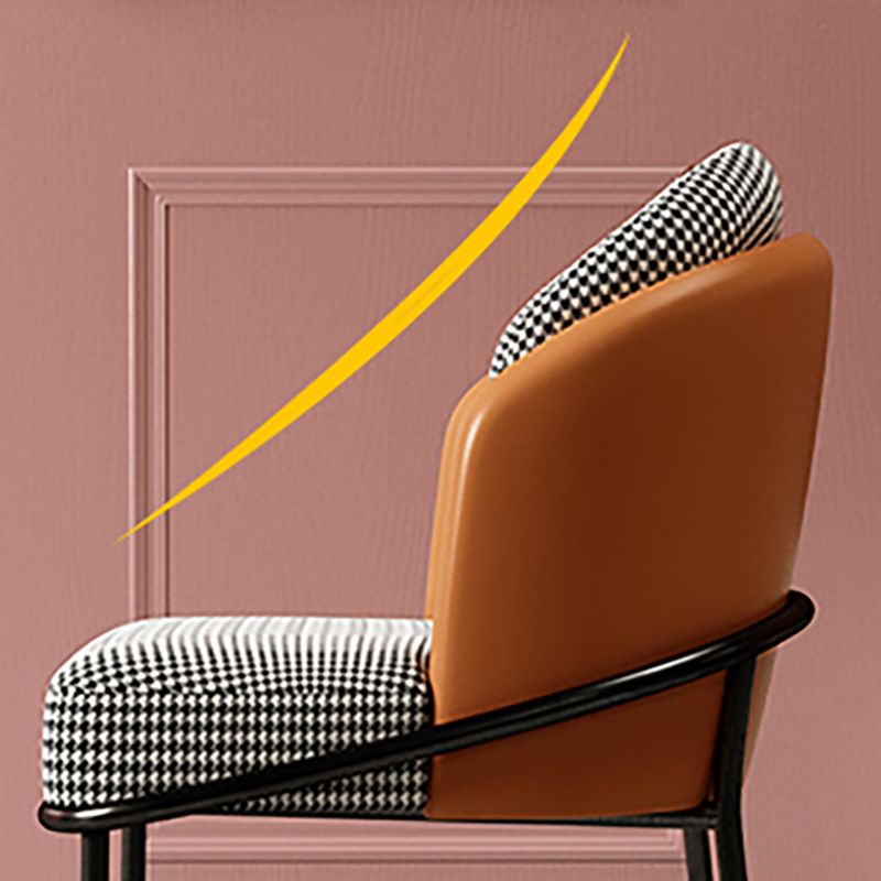 Glam metalen eetkamerstoelen Parsons armloze eetkamerstoelen voor restaurantgebruik