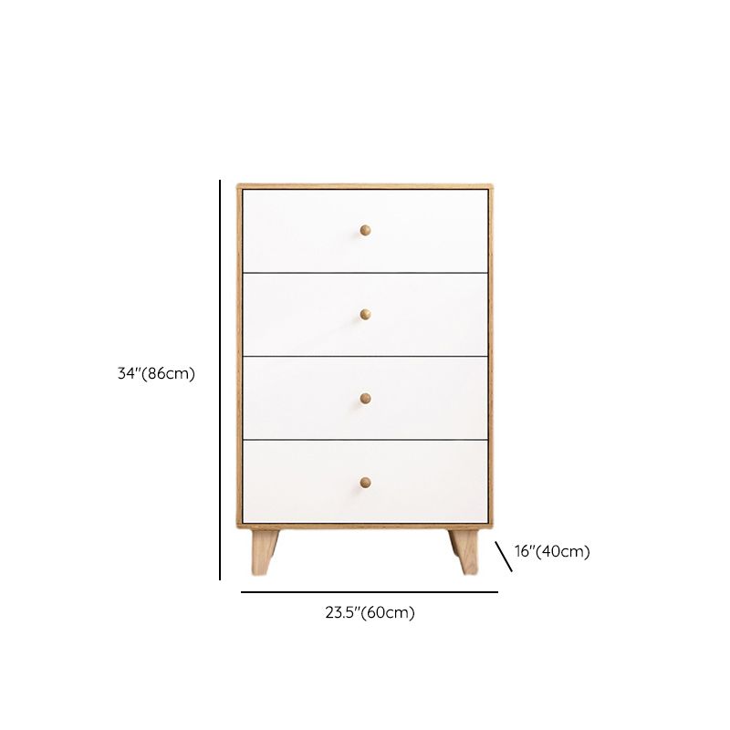 Contemporary Engineered Wood Bedroom Storage Chest Vertical Chest with Drawers