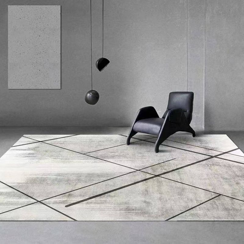 Artistic Indoor Rug Creative Abstract Pattern Area Rug Non-Slip Polyester Rug for Living Room