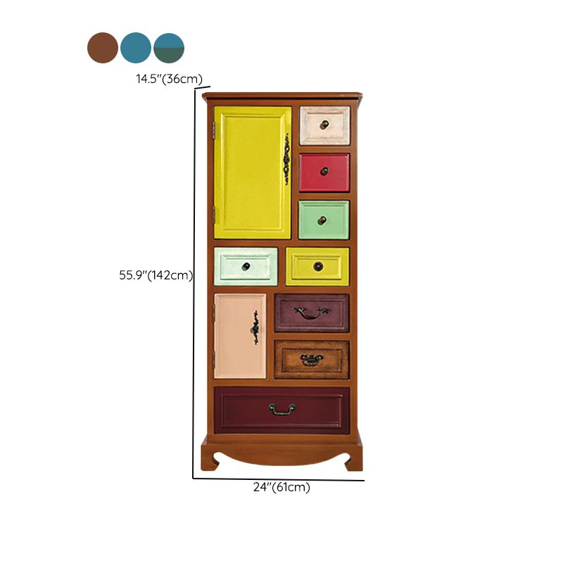 Solid Wood Nautical Storage Chest Bedroom Chest with Drawers