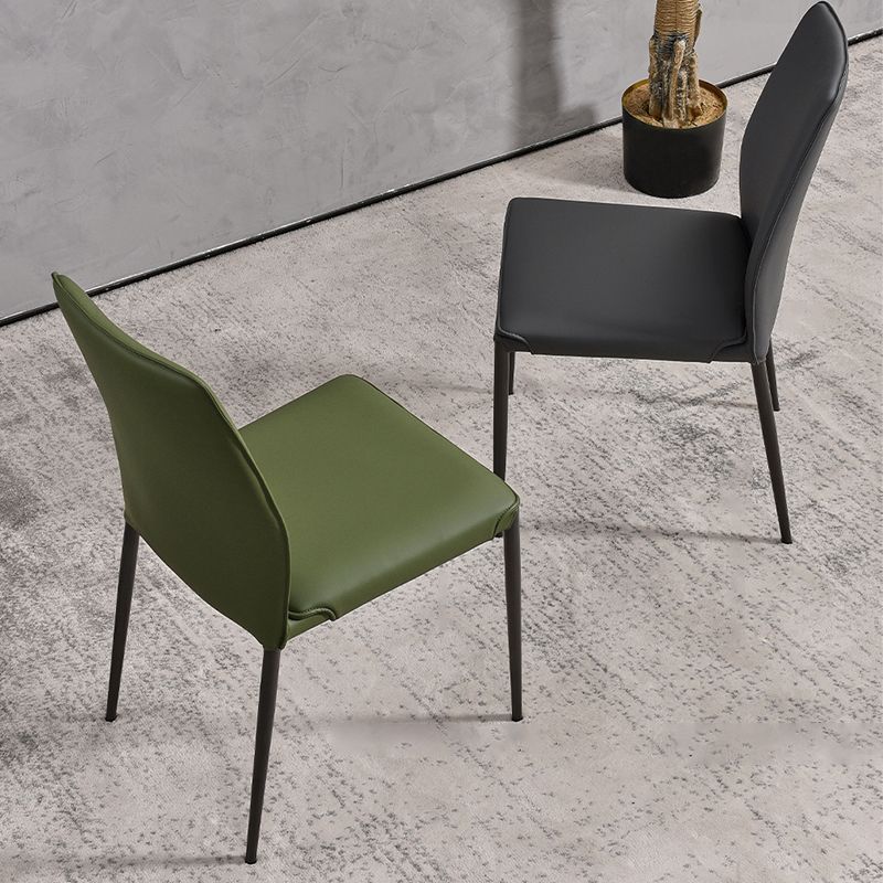 Faux Leather Parsons Dining Chair Dining Room Upholstered Chair