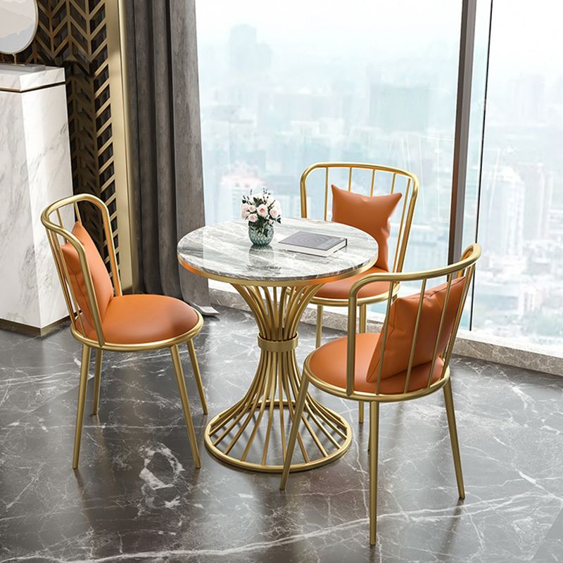 Modern Style Sintered Stone Dining Table Round Pedestal Table for Dinning Room