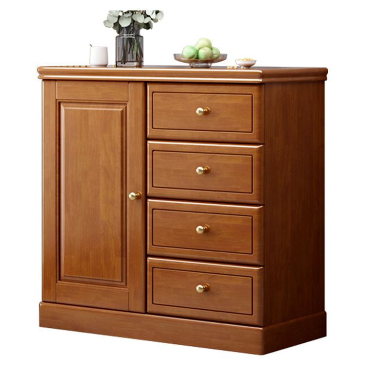 Rubberwood Accent Cabinett with 1 Door 15.74" Wide Modern Side Cabinet