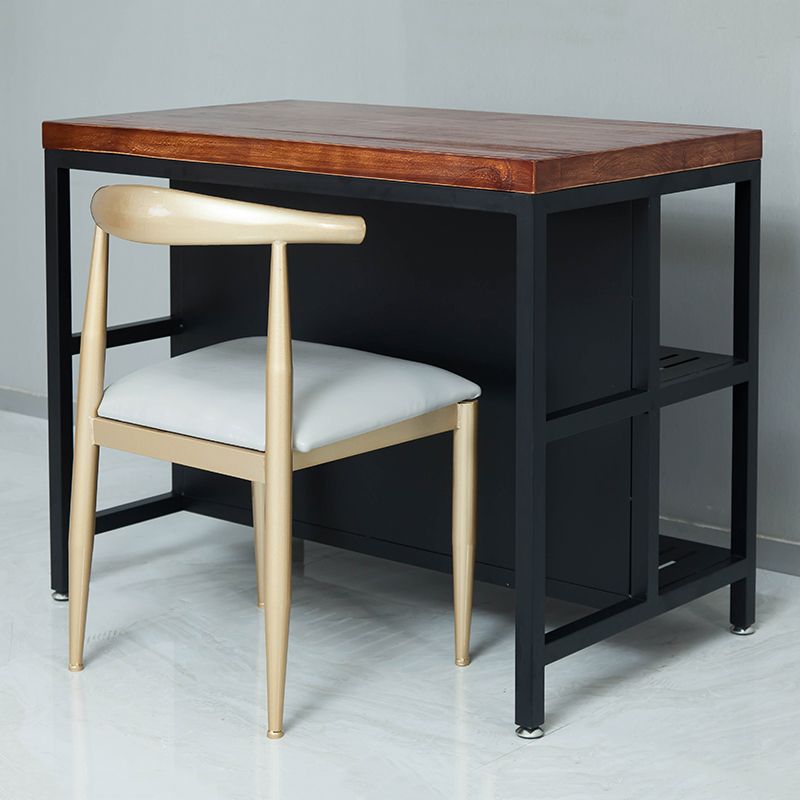 Industrial Stationary Kitchen Island Solid Wood Kitchen Island Table