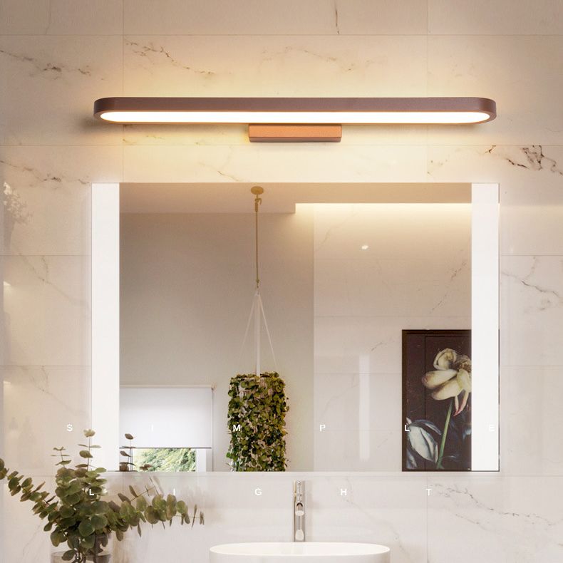 Ellipse Vanity Light Fixtures Modern Simplicity Acrylic Wall Mount Lamp for Bathroom