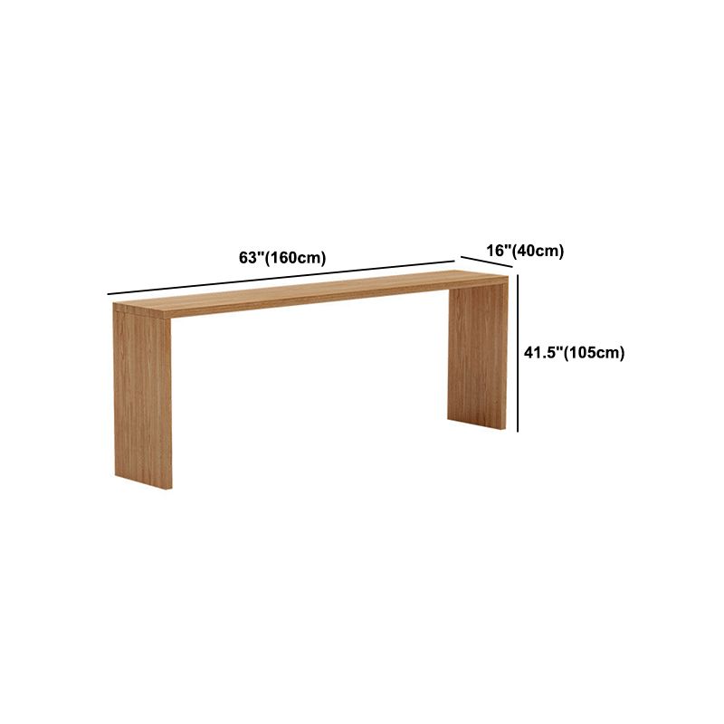 Modern Rectangle Solid Wood Bar Table Set 1/2/5/9 Pieces Counter Table with High Stools