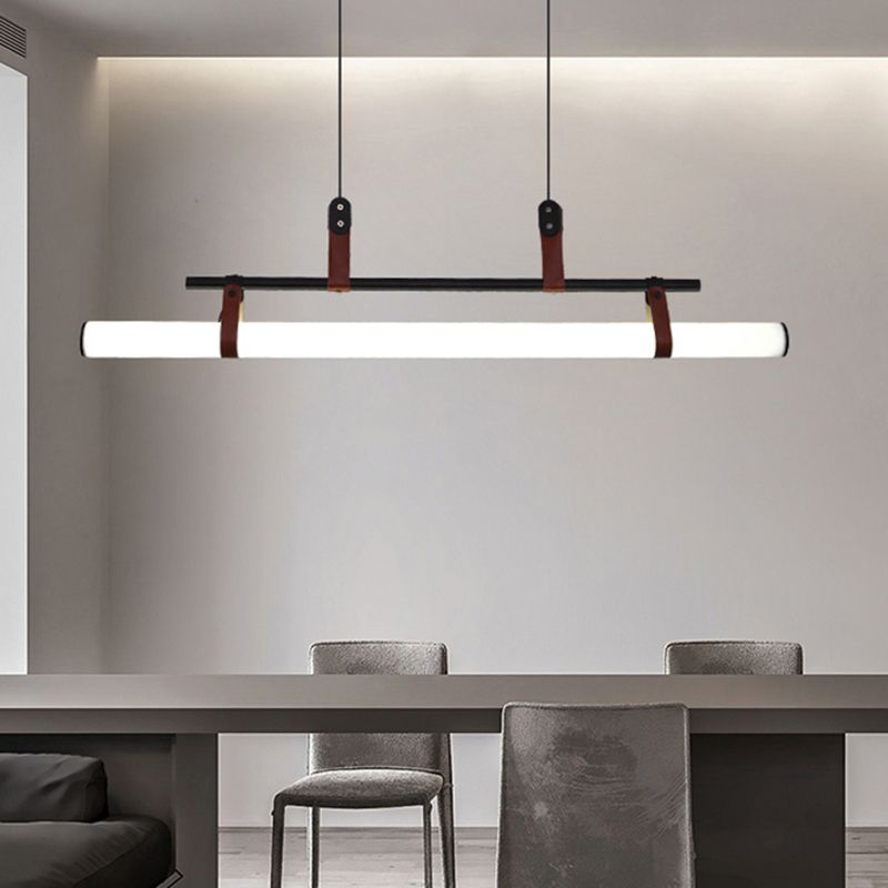 Iluminación colgante moderna luz colgante de isla lineal para comedor