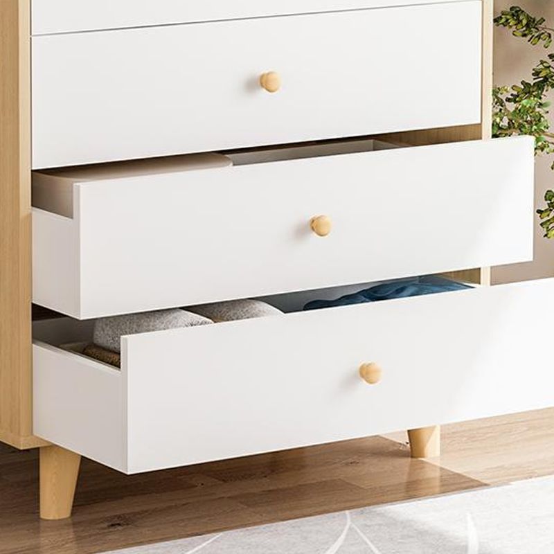 Contemporary Bedroom Chest Wooden Storage Chest with Drawers