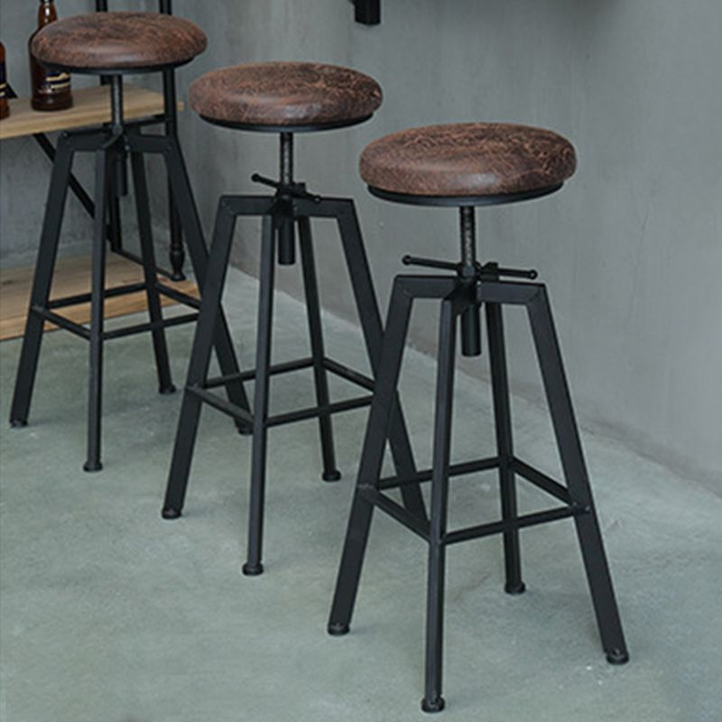 Modern Style Counter Stool Round Backless Bar Stool for Living Room