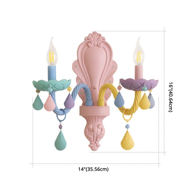 2 Lights Metal Wall Mounted Wall Lights Modern Exposed Bulb Wall Sconces Lighting Fixtures for Dining Room