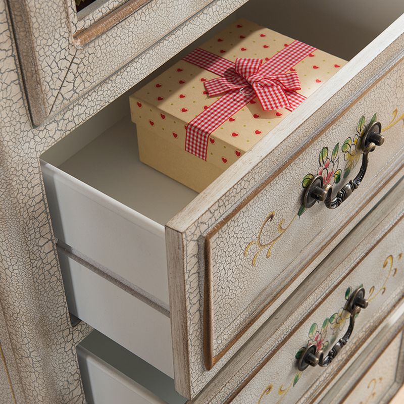 Industrial Accent Cabinet with Drawers and Bracket Legs Side Cabinet