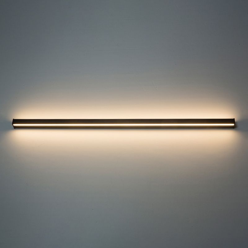 Linearer Schatten Metall Wandleuchter moderner Stil Einleichter Wandhalterung in Schwarz
