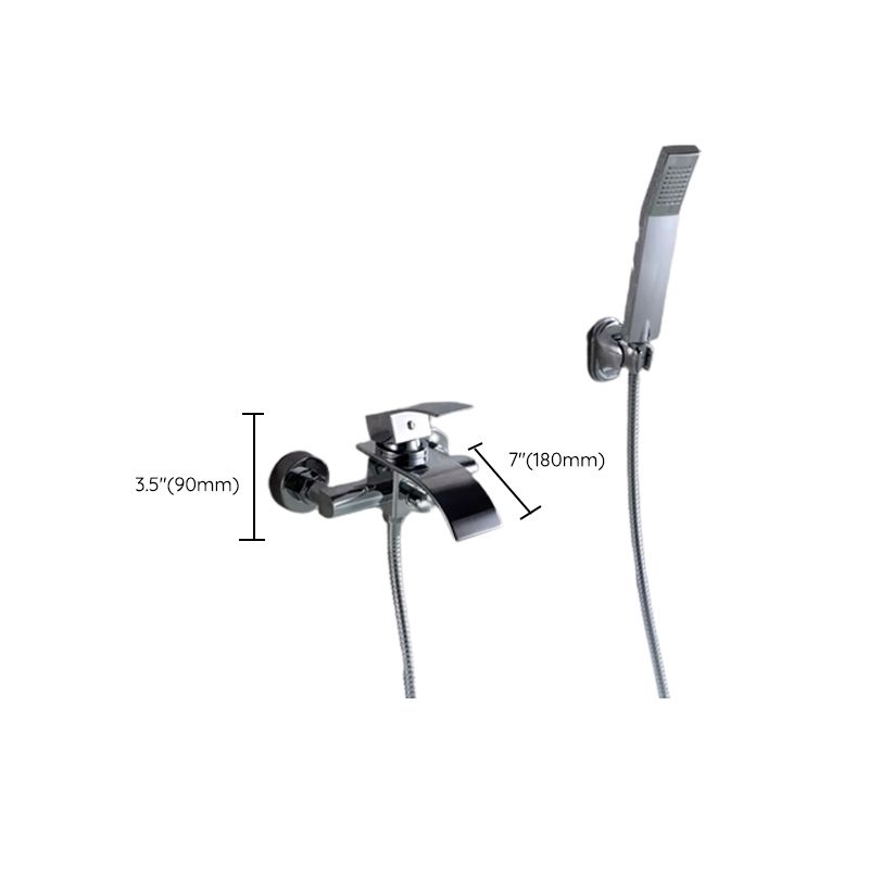 Bathroom Tub Spout Wall Mounted Hand Shower Fixed Bathtub Faucet