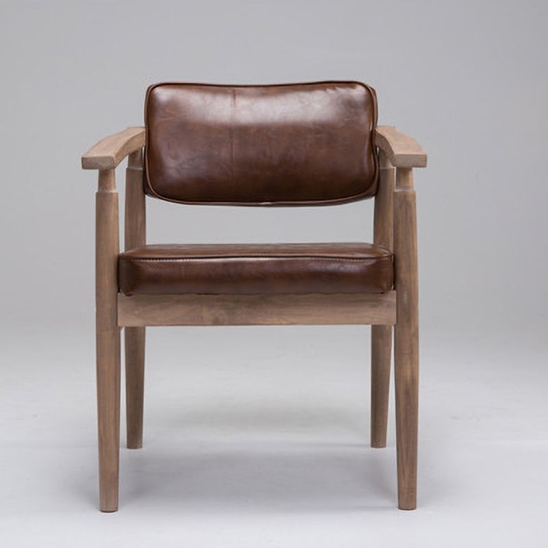 Traditional Style Rubber Wood Chairs Open Back Side Kitchen Dining Chair