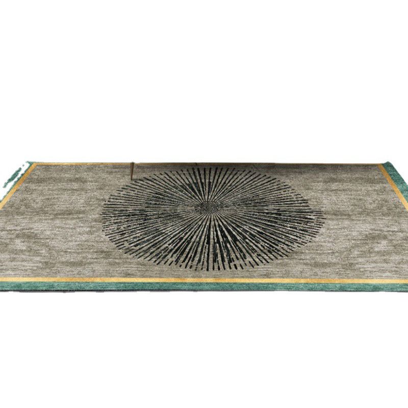 Tapis d'intérieur moderne gris en Polyester, bloc de couleur, antidérapant, pour la décoration de la maison