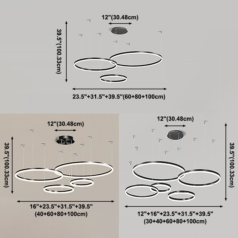 Zeitgenössische mehrschichtige verstellbare Anhängerbeleuchtung für den Lebensraum im Wohnzimmer