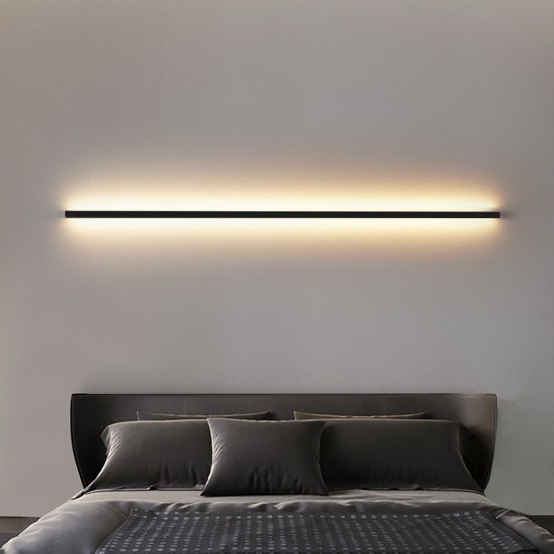 Linear Shape Metal Wall Lighting Modern 1 Light Wall Mounted Light Fixture