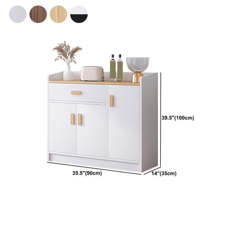 13.77" Wide Accent Chest with Drawer Contemporary Wood Chest with Door