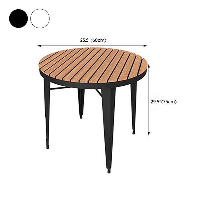 Industrial Style 1/3/5 Pieces Metal Dining Set Reclaimed Wood Table Set for Outdoor