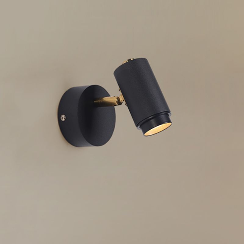 Lampada da parete a parete in alluminio moderno nero per la parete regolabile per camera da letto