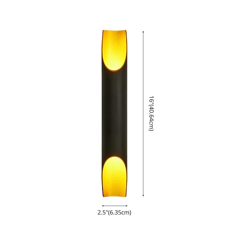 Cilindro Dormitorio Luz de luz Luz de luz Metal Simplicity Lighting Lights en dorado-negro