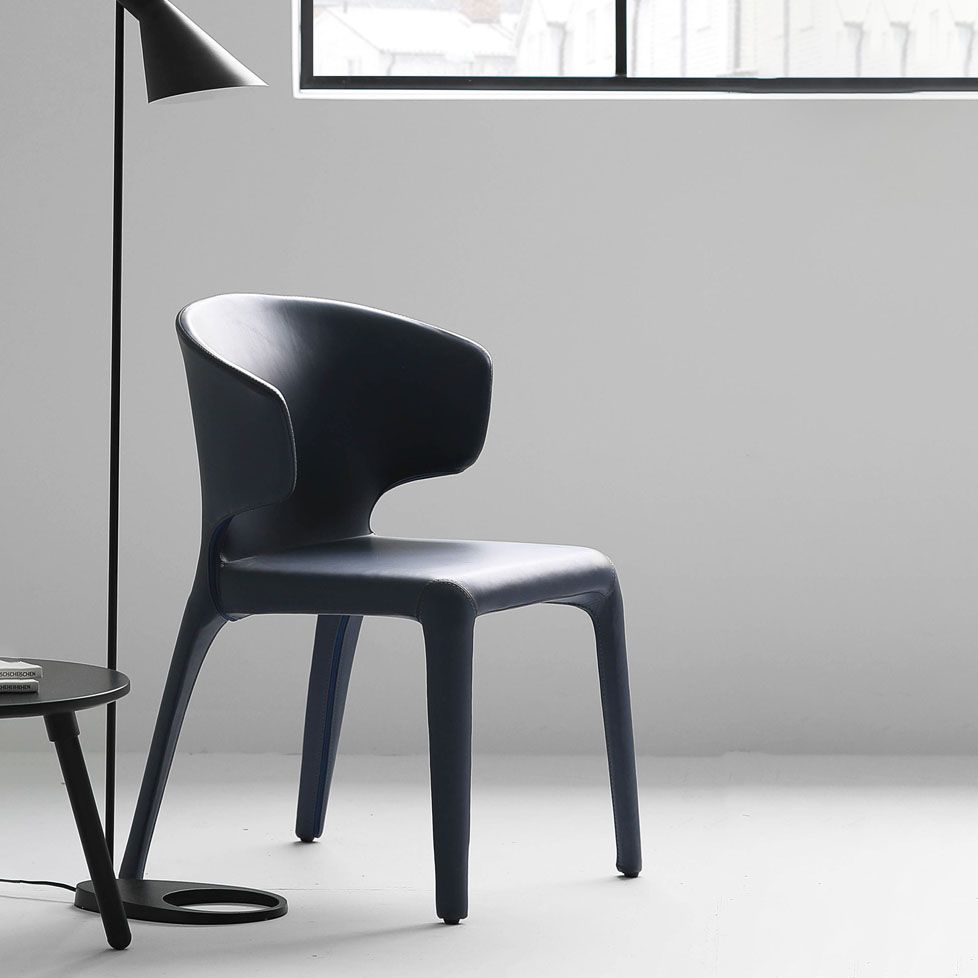 Chaise de salle à manger en métal moderne, bras à oreilles, chaise simple pour usage domestique