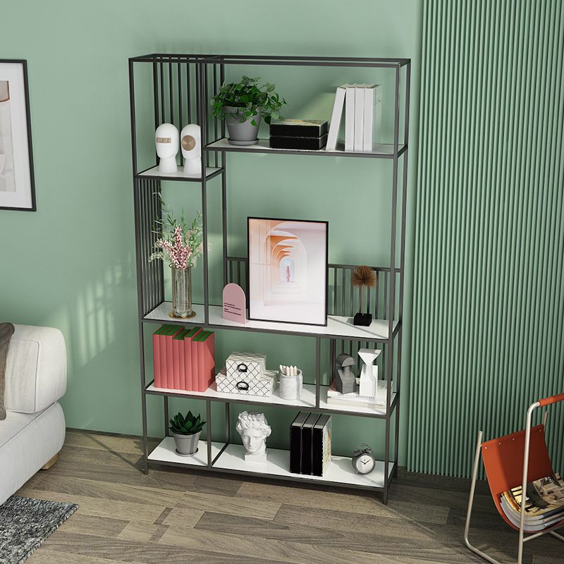 Nordic Metal Storage Bookshelf Rectangle Bookcase for Home Office