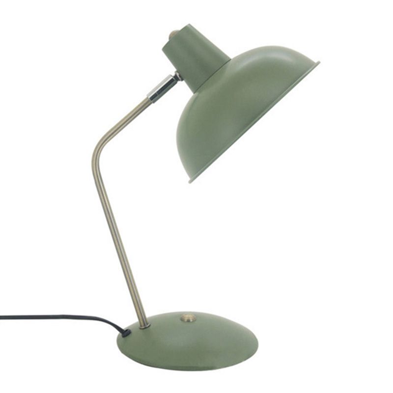 Bowl Shaded Bedside Reading Lamp Iron 1 Head Macaron Style Table Light