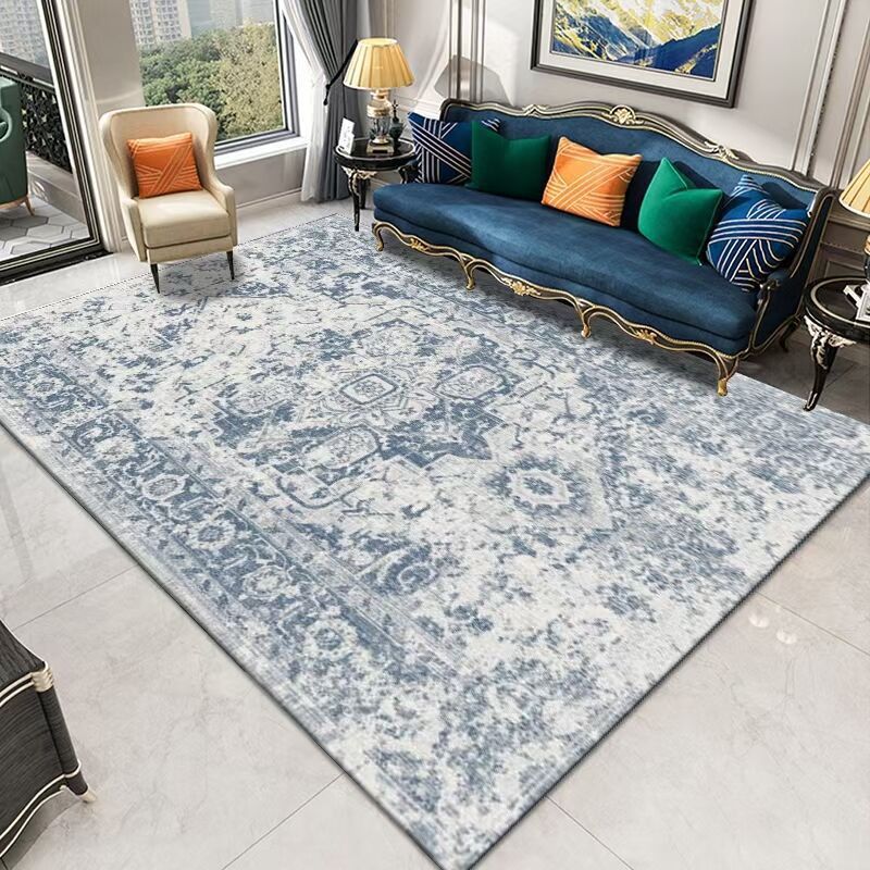 Donkerbruine grafisch tapijt polyester retro tapijt niet-slip achterste tapijt voor woonkamer