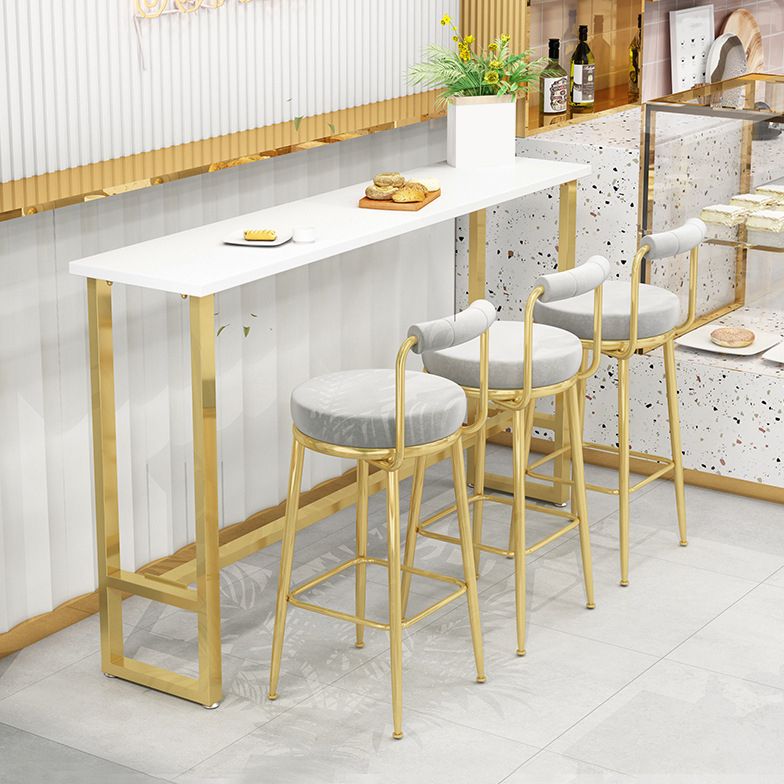 Industrial Bar Table Set 1/3/4/5/7 Pieces Counter Set with Gold Base